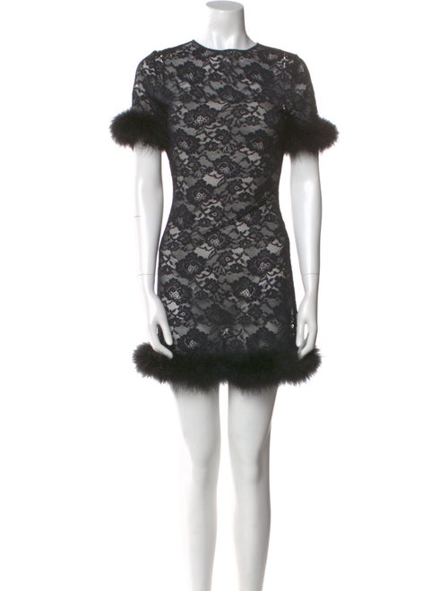 Oséree Lace Pattern Mini Dress