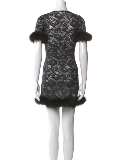 Oséree Lace Pattern Mini Dress