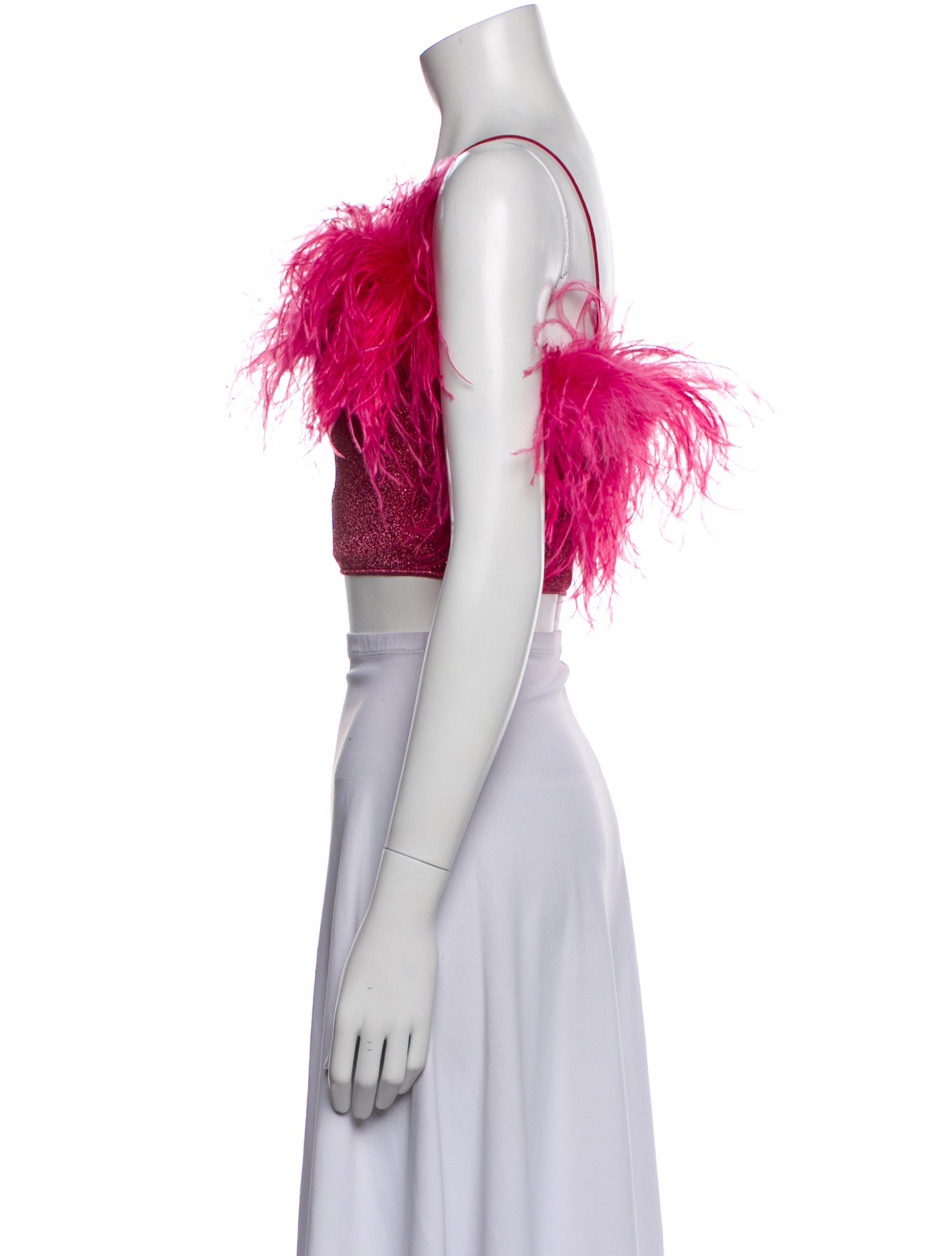 Oséree Off-The-Shoulder Short Sleeve Crop Top