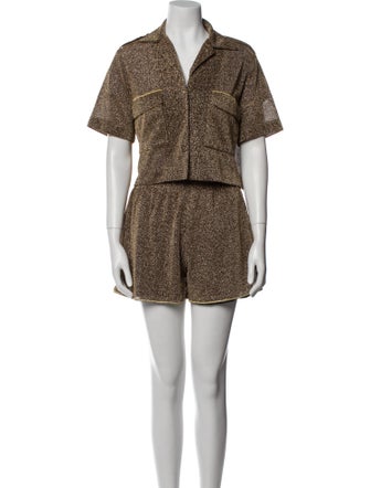 Oséree Tweed Pattern Short Set