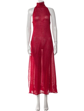 Oséree Mock Neck Long Dress
