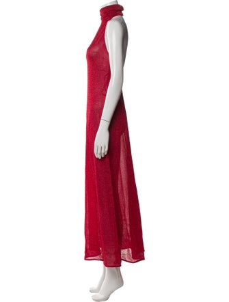 Oséree Mock Neck Long Dress