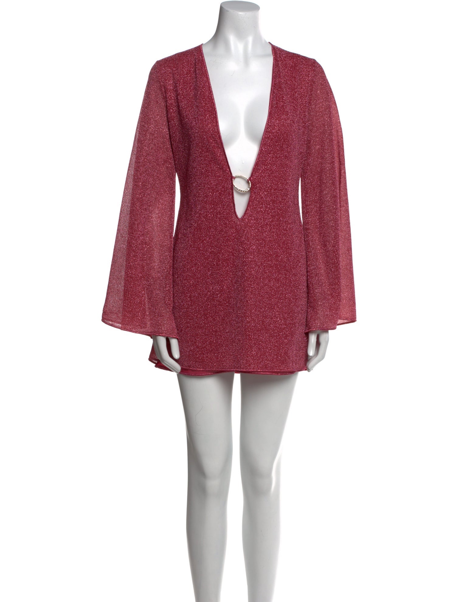 Oséree Plunge Neckline Mini Dress