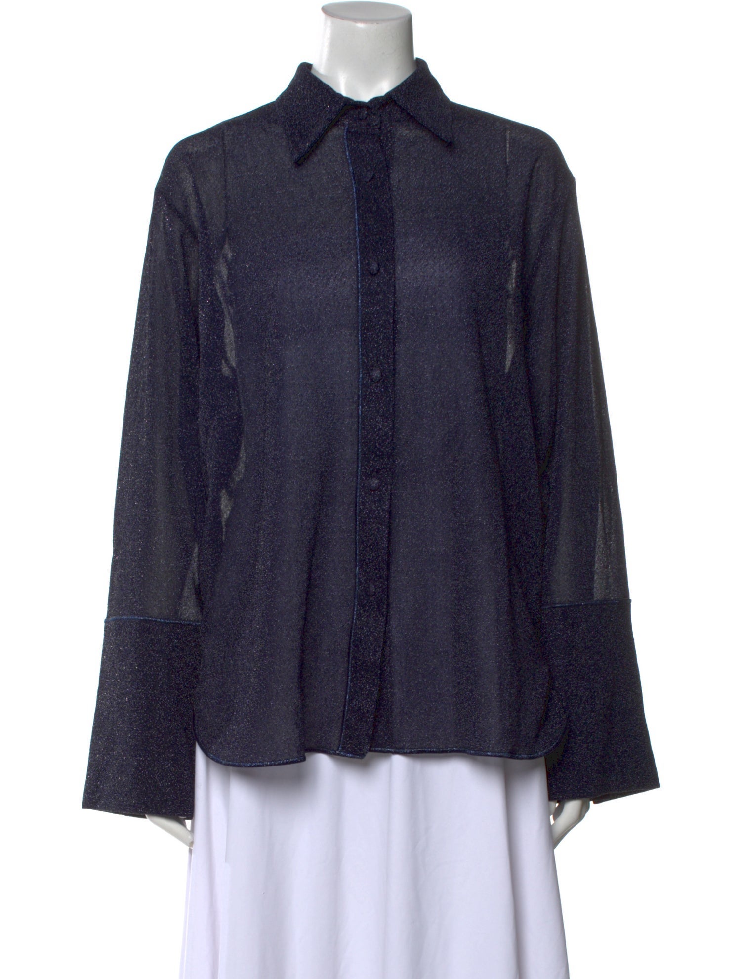 Oséree Long Sleeve Button-Up Top w/ Tags