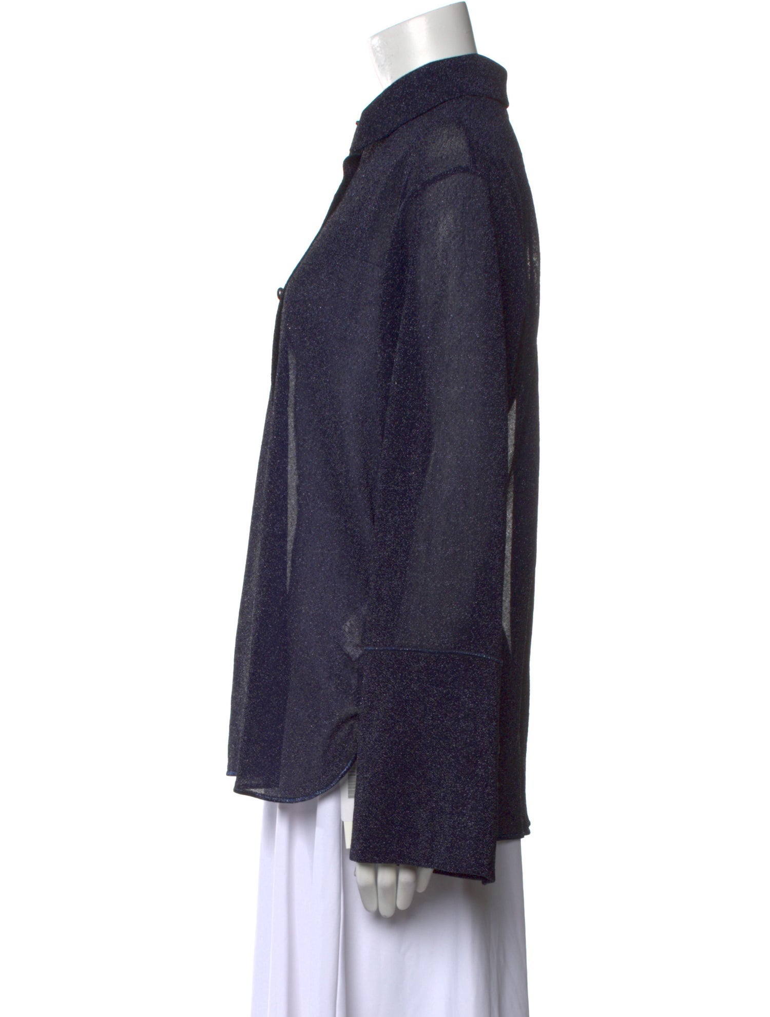 Oséree Long Sleeve Button-Up Top w/ Tags