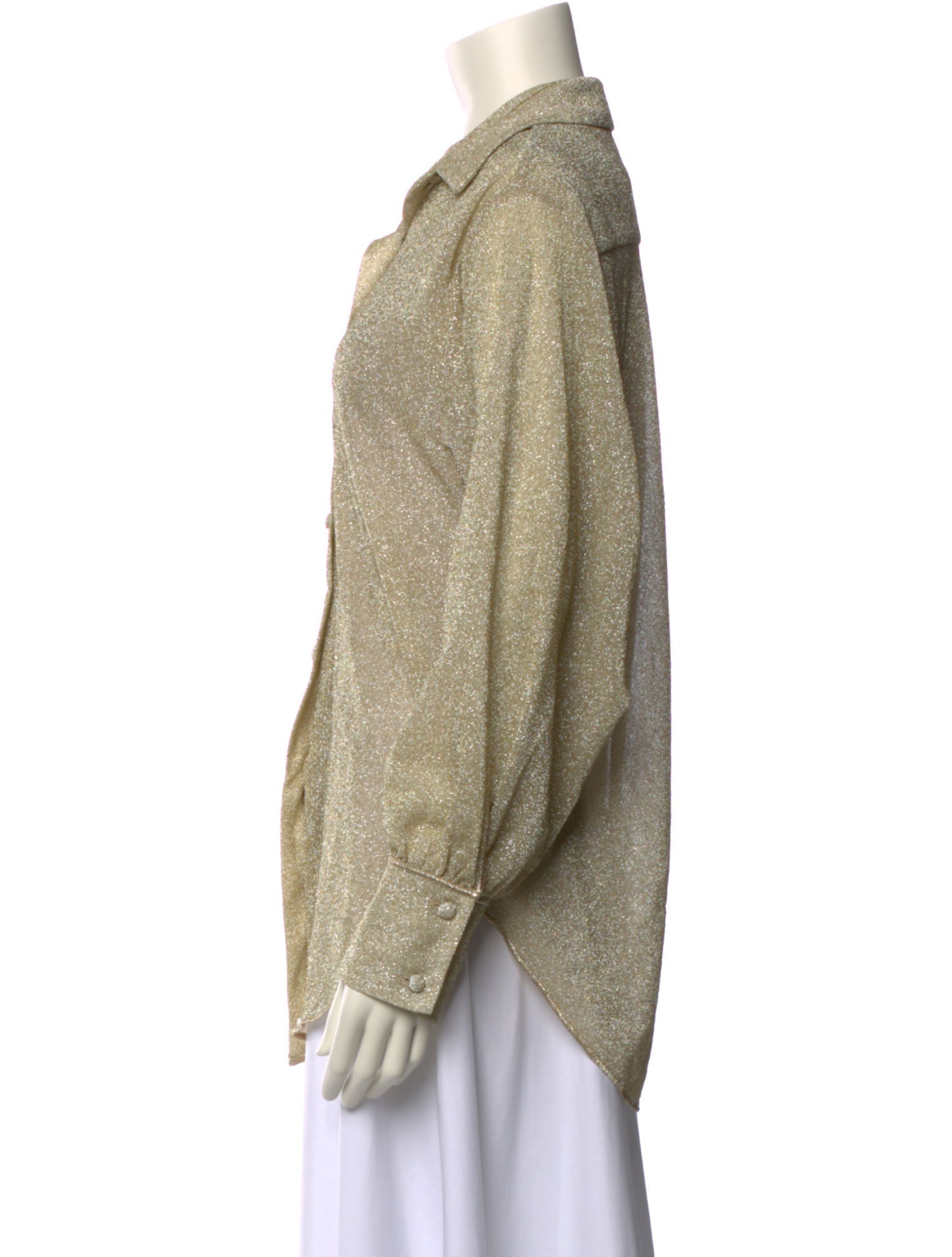 Oséree Long Sleeve Button-Up Top