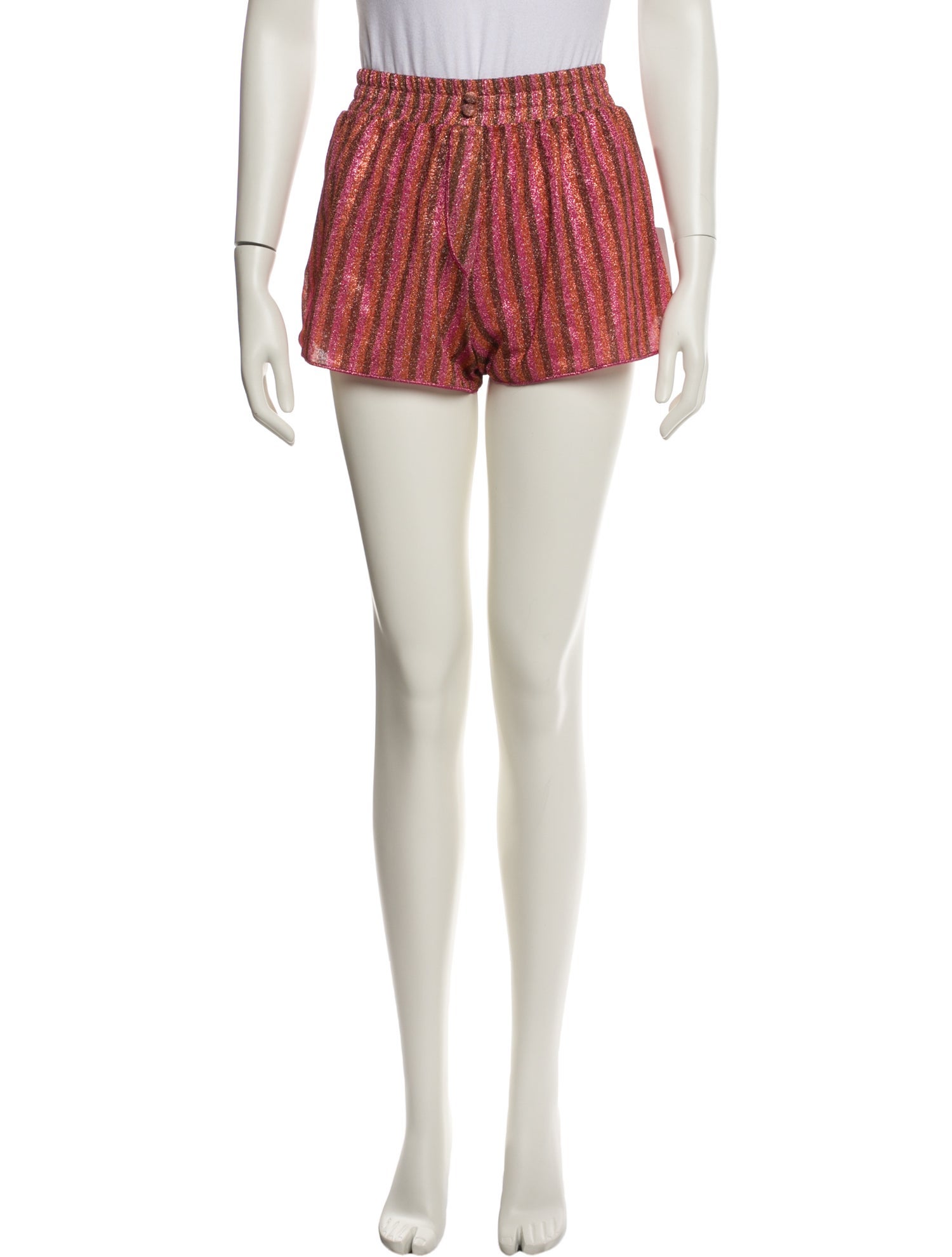 Oséree Striped Mini Shorts