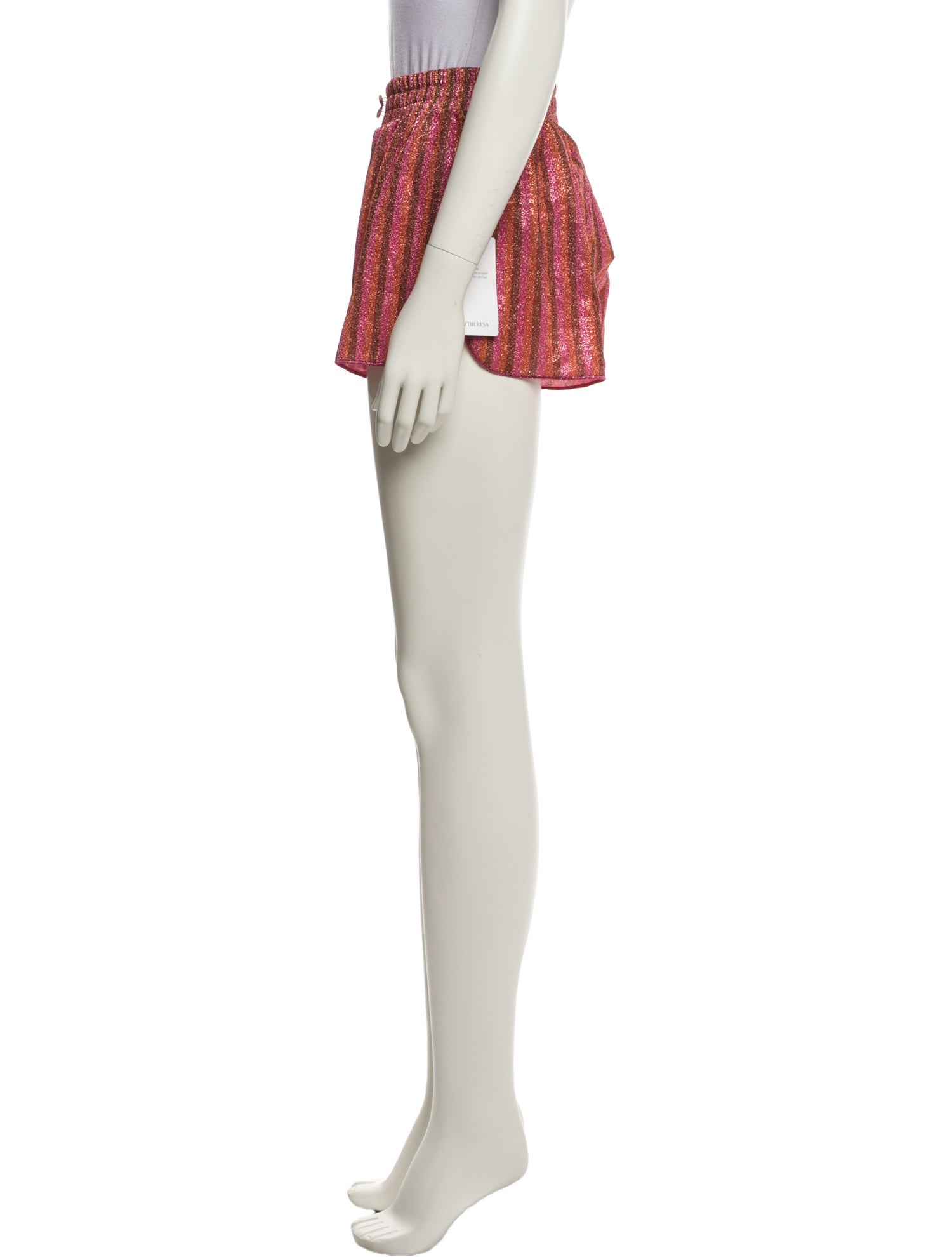 Oséree Striped Mini Shorts