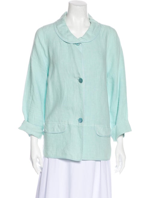 Oska Linen Evening Jacket Blue
