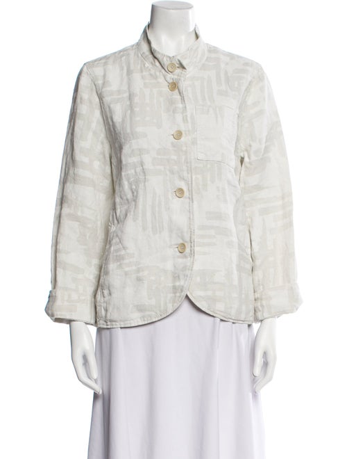 Oska Linen Printed Evening Jacket