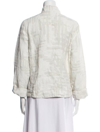 Oska Linen Printed Evening Jacket