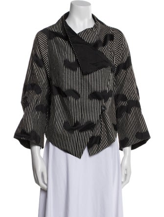 Oska Silk Houndstooth Print Evening Jacket