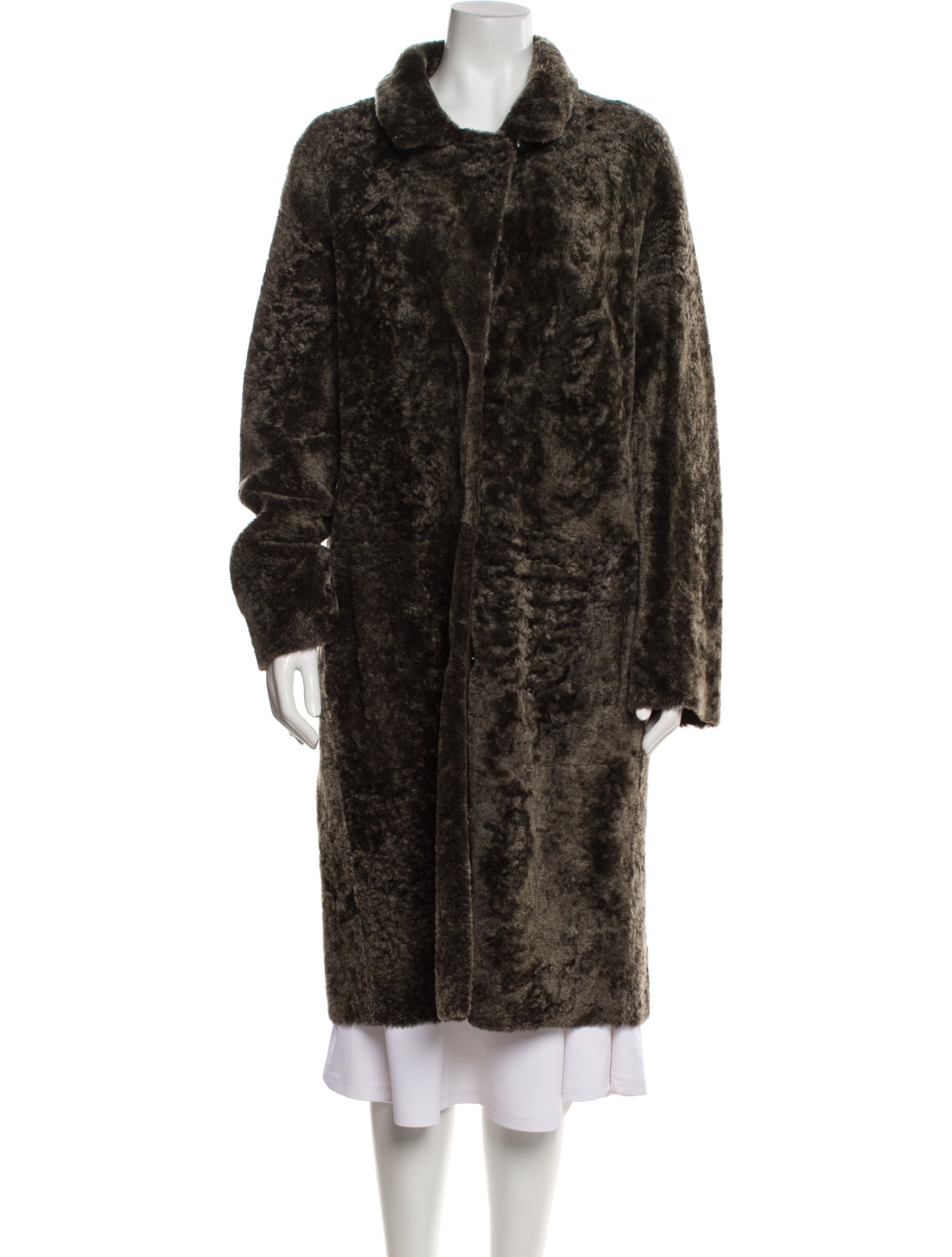 Oska Leather Faux Fur Coat