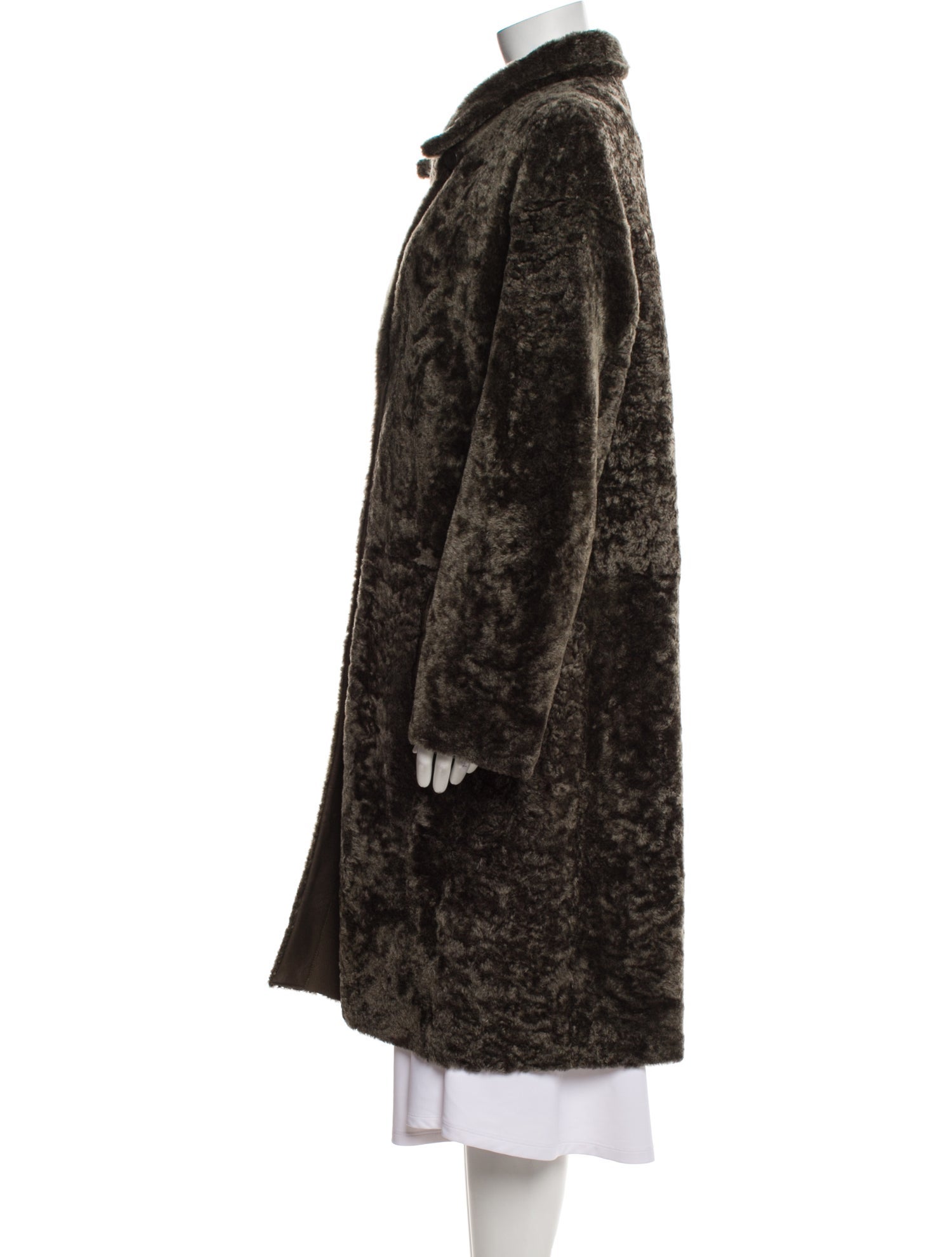 Oska Leather Faux Fur Coat