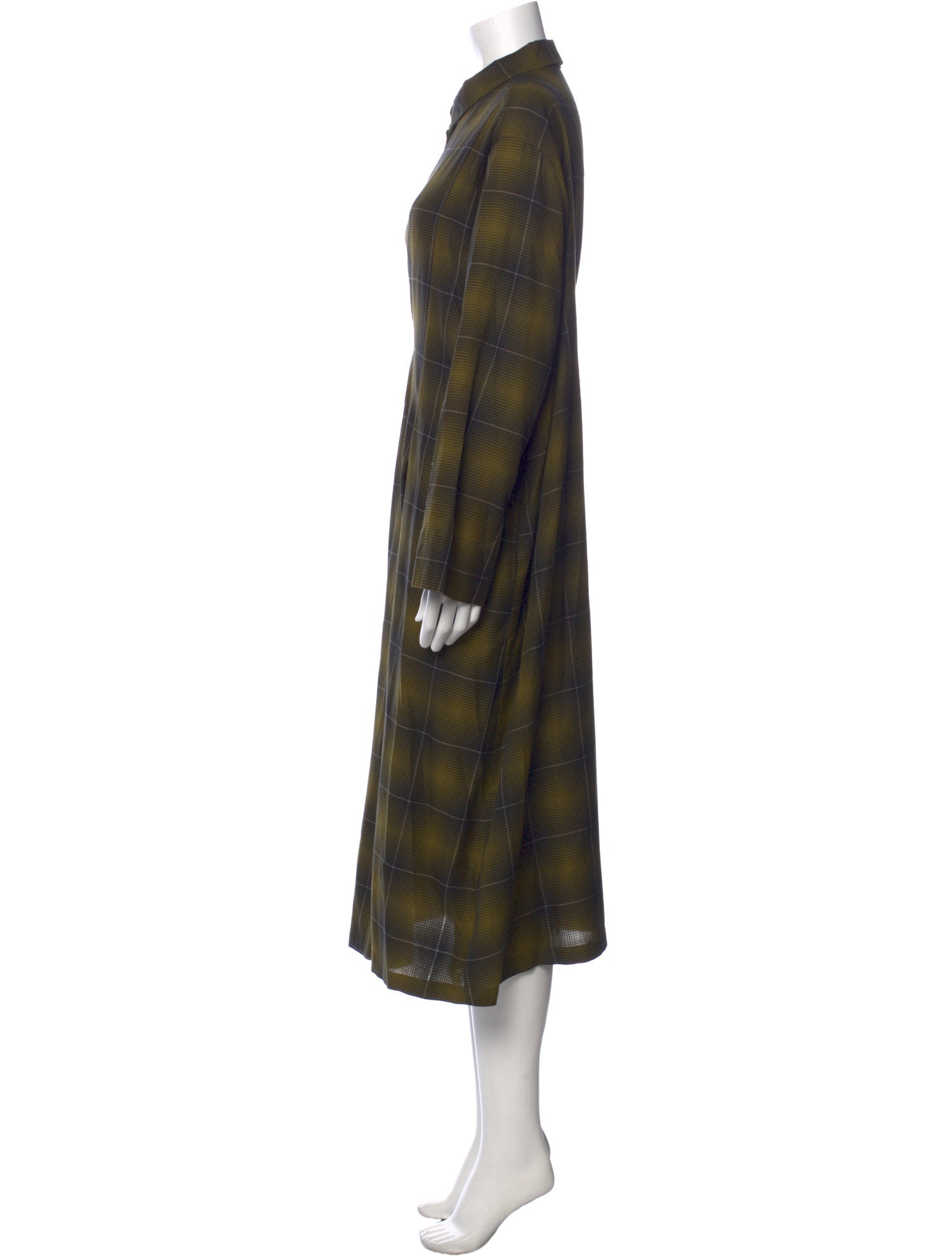 Oska Plaid Print Long Dress