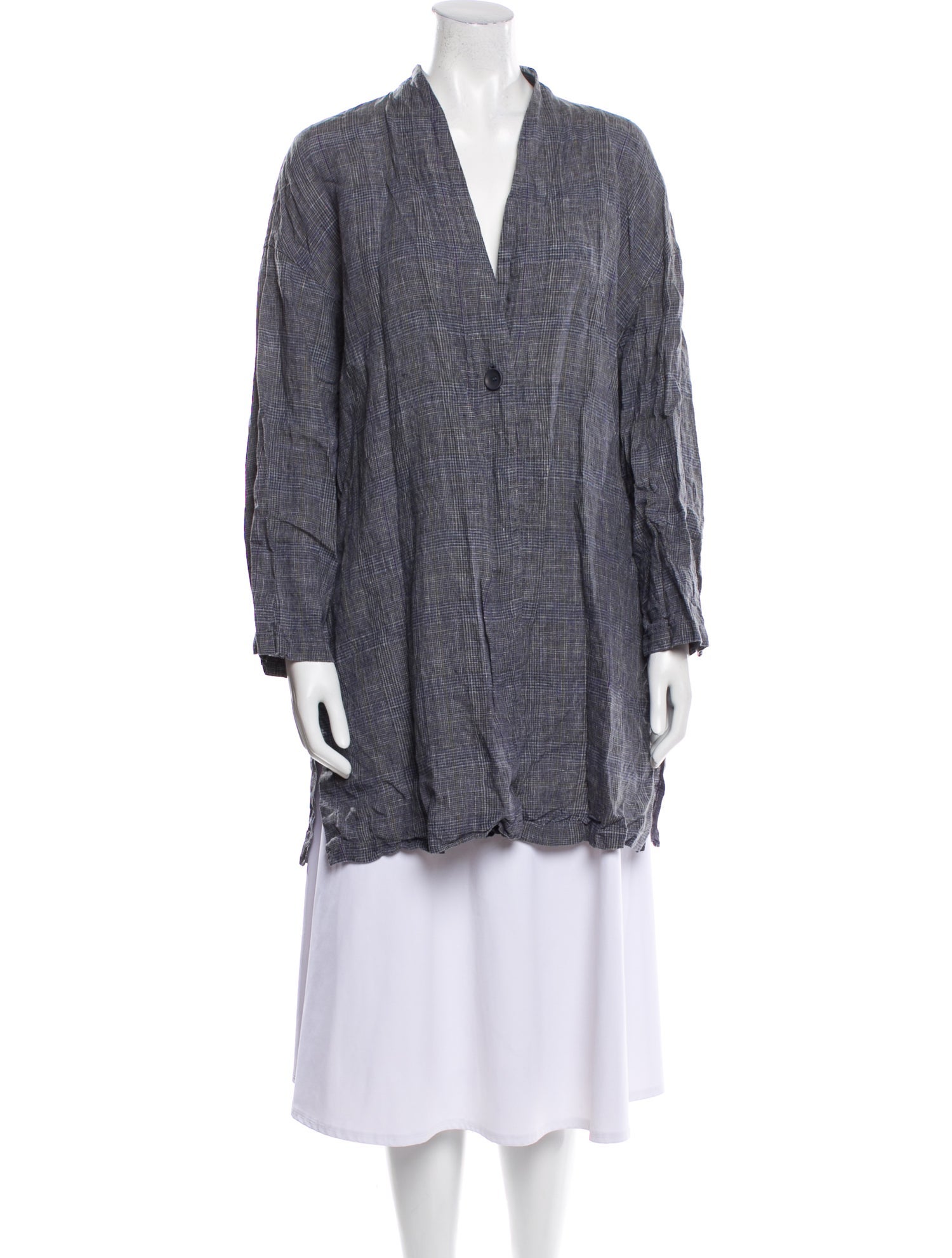 Oska Tweed Pattern Faux Fur Jacket