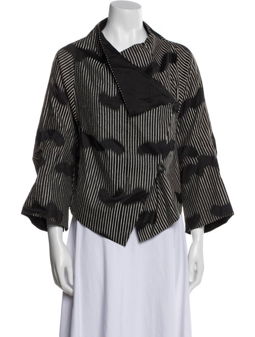Oska Silk Houndstooth Print Evening Jacket