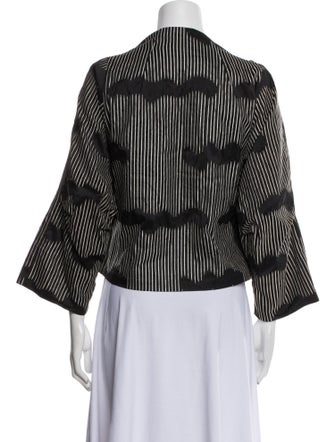 Oska Silk Houndstooth Print Evening Jacket