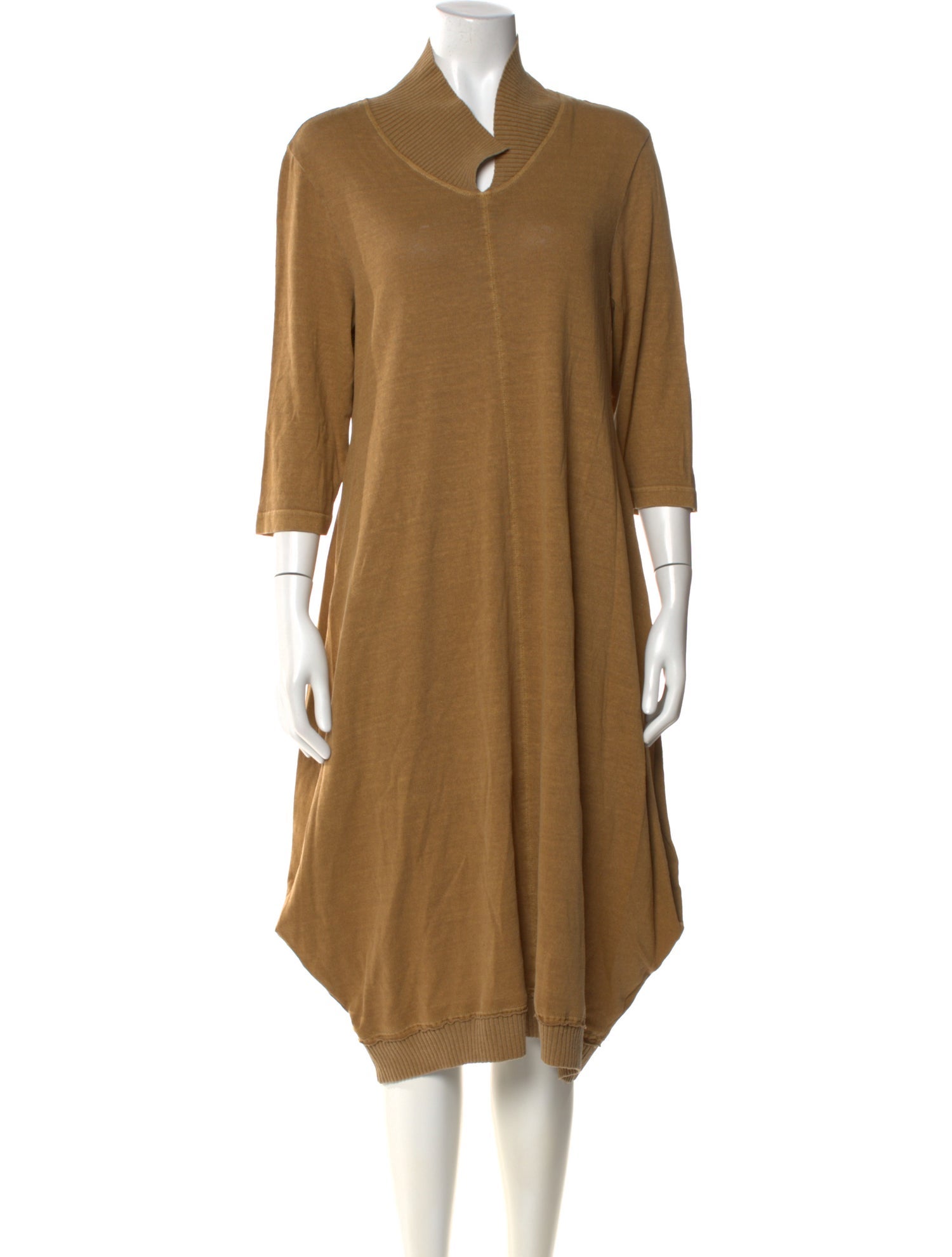 Oska Cowl Neck Midi Length Dress