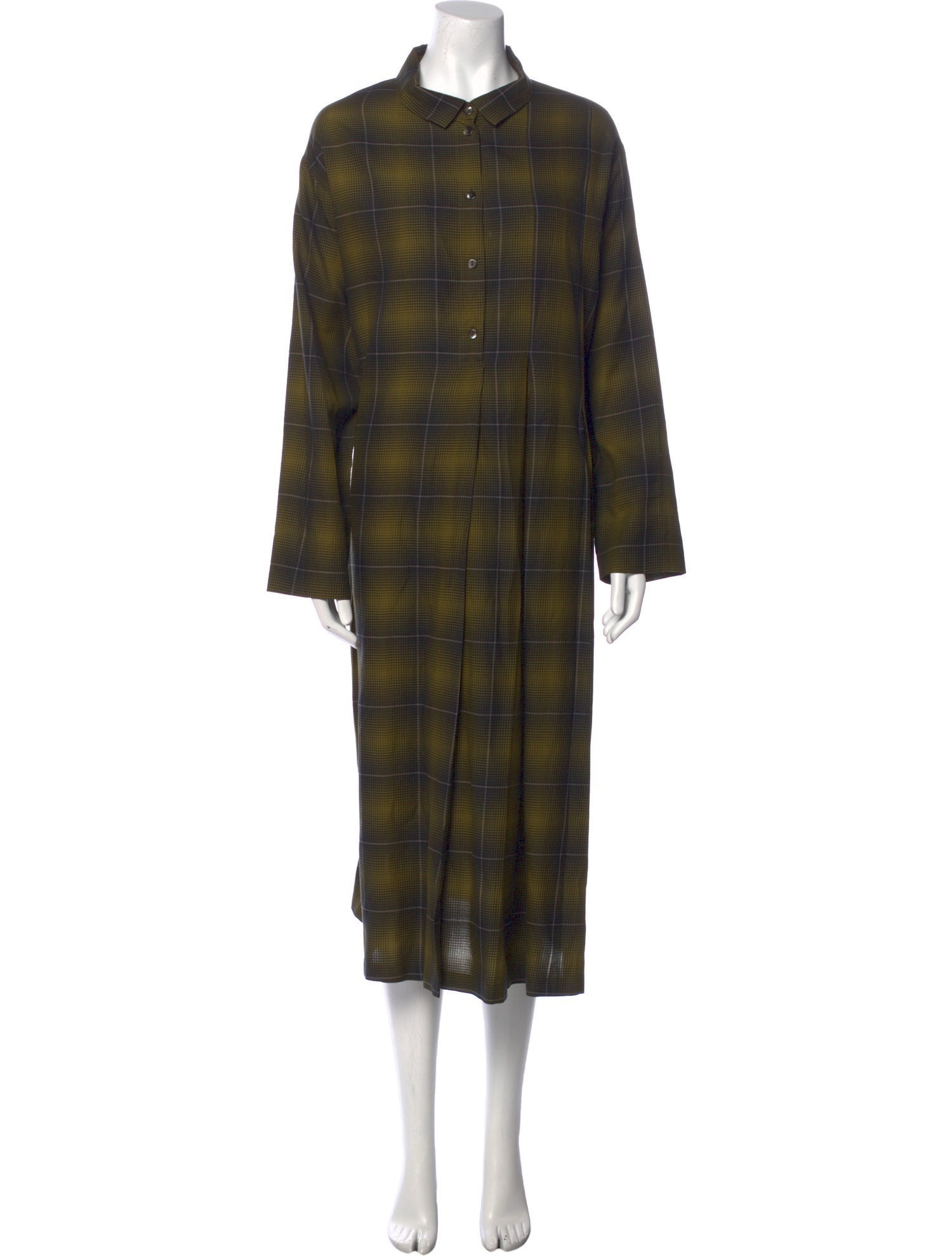Oska Plaid Print Long Dress