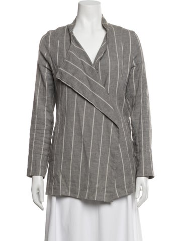 Pre-owned Oska Striped Jacket In Grey