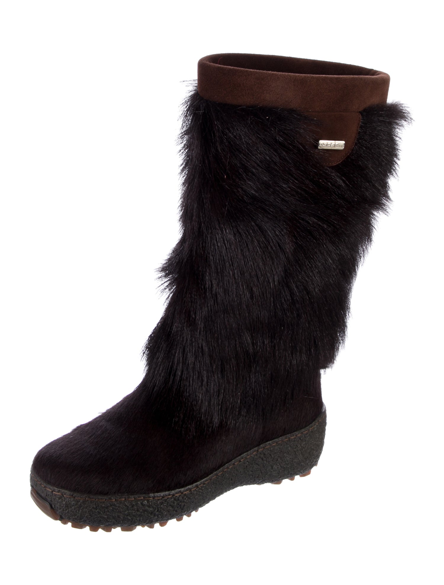 Oscar Sport Fur Lace-Up Boots