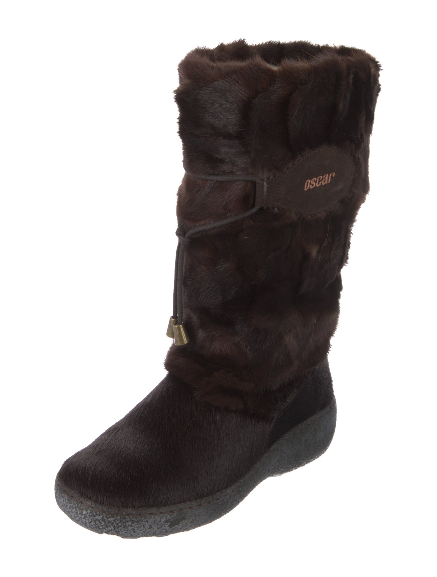 Oscar Sport Fur Lace-Up Boots