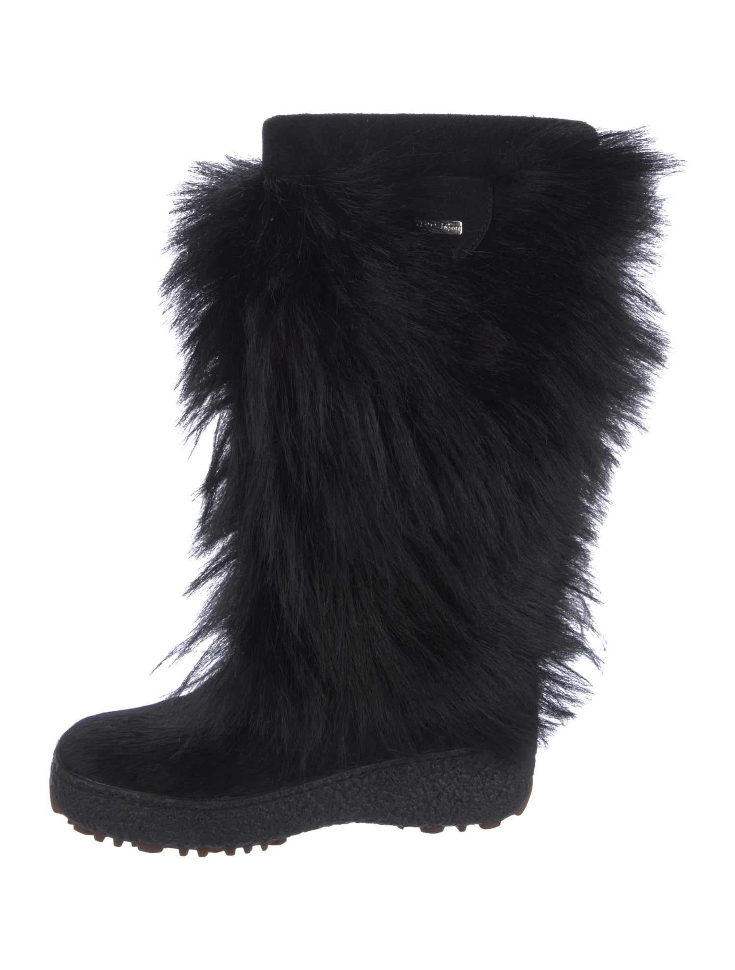 Oscar Sport Ponyhair Fur Trim Lace-Up Boots