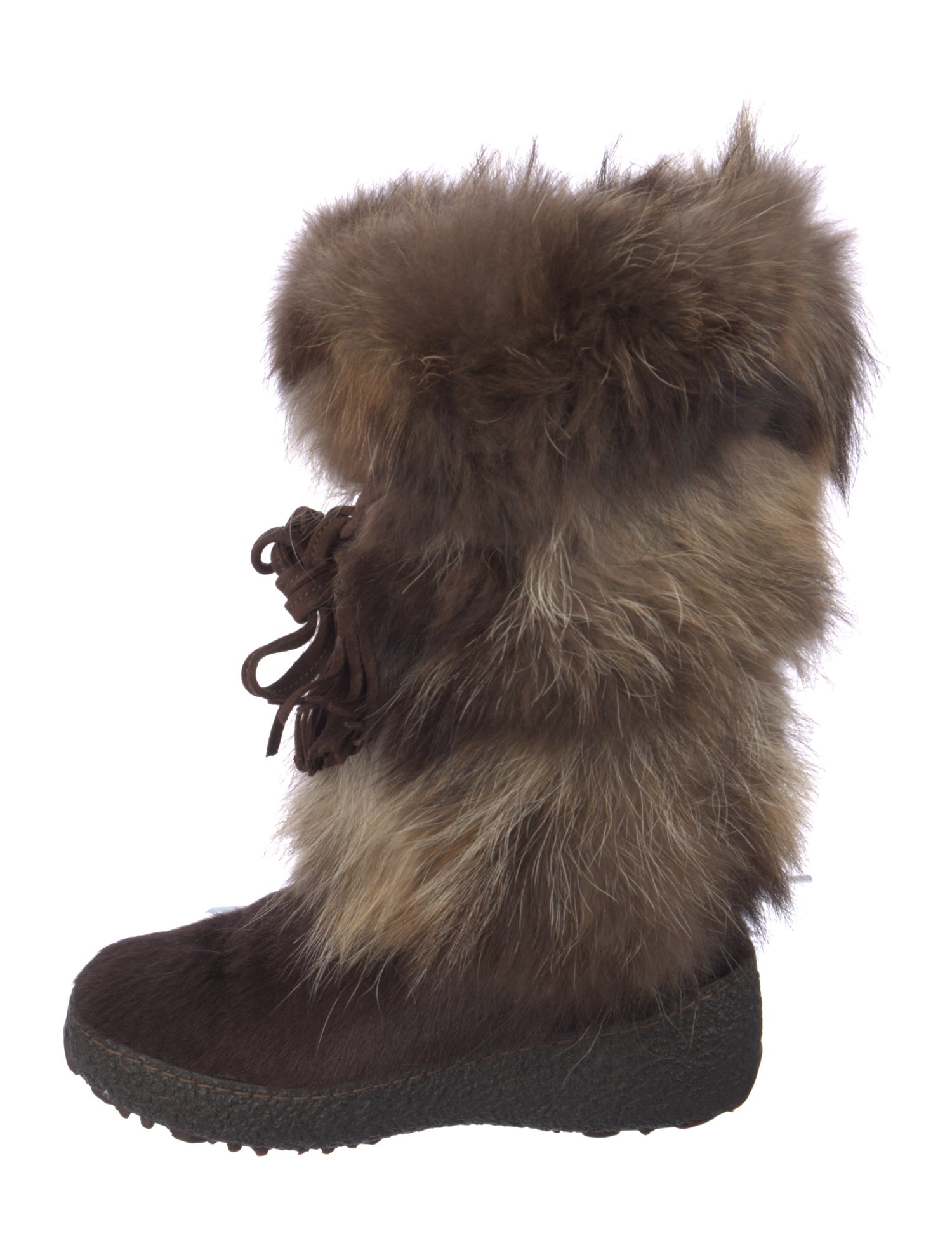 Oscar Sport Fur Lace-Up Boots