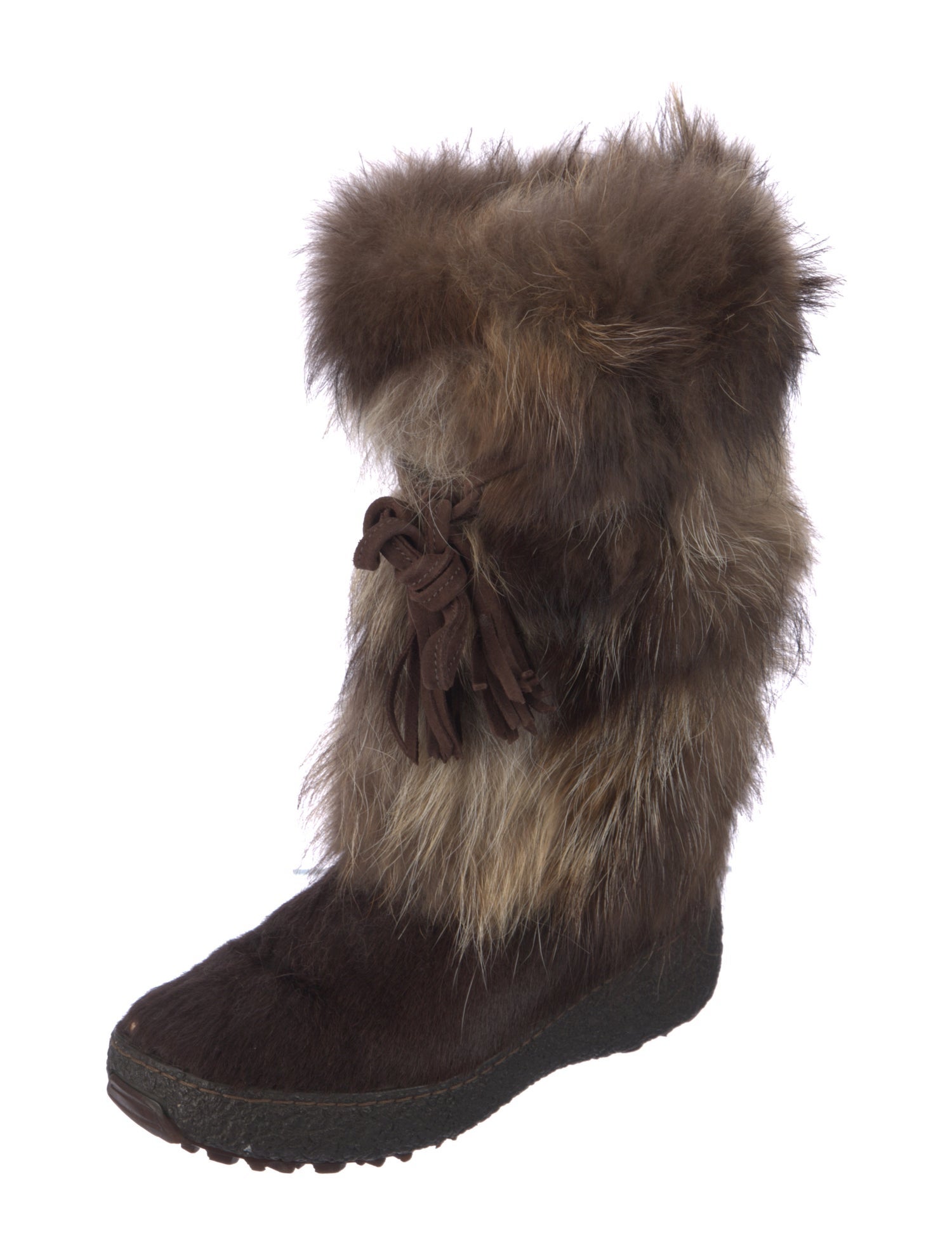 Oscar Sport Fur Lace-Up Boots