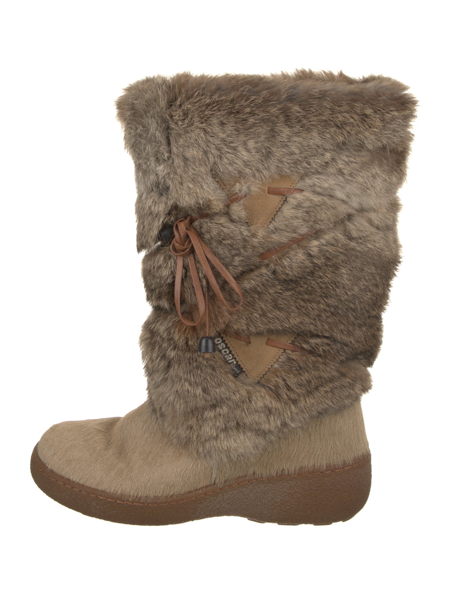 Oscar Sport Fur Animal Print Snow Boots