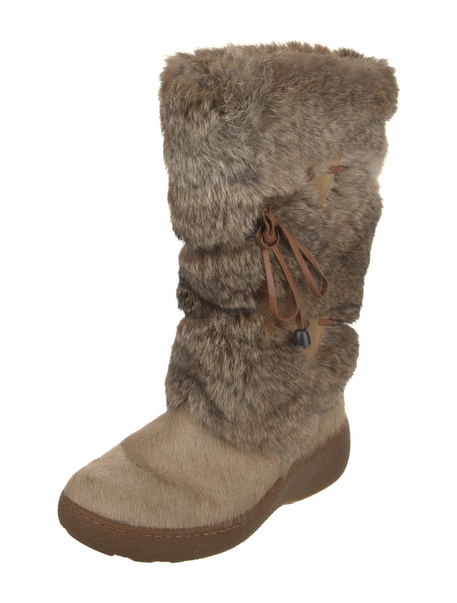 Oscar Sport Fur Animal Print Snow Boots