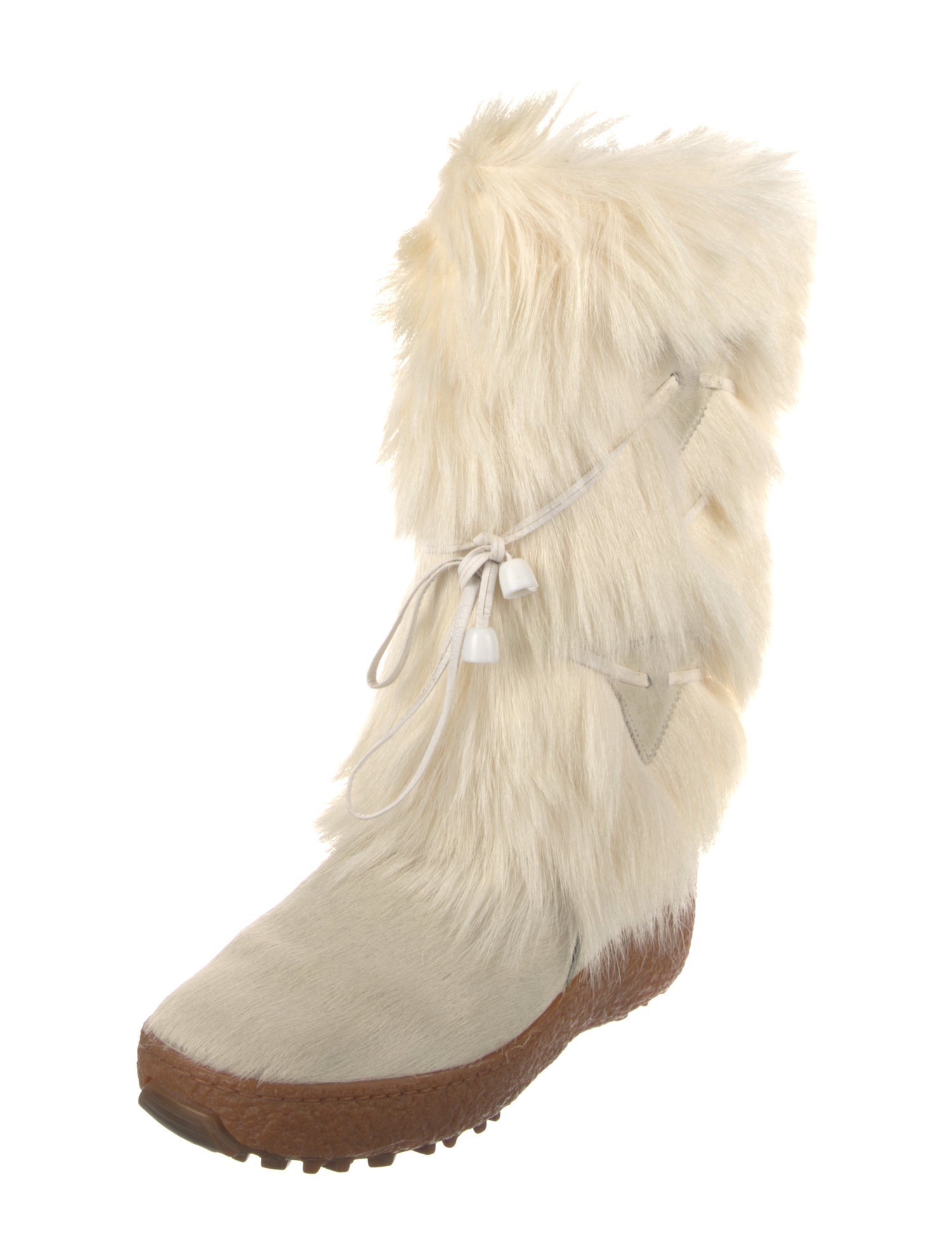 Oscar Sport Ponyhair Lace-Up Boots