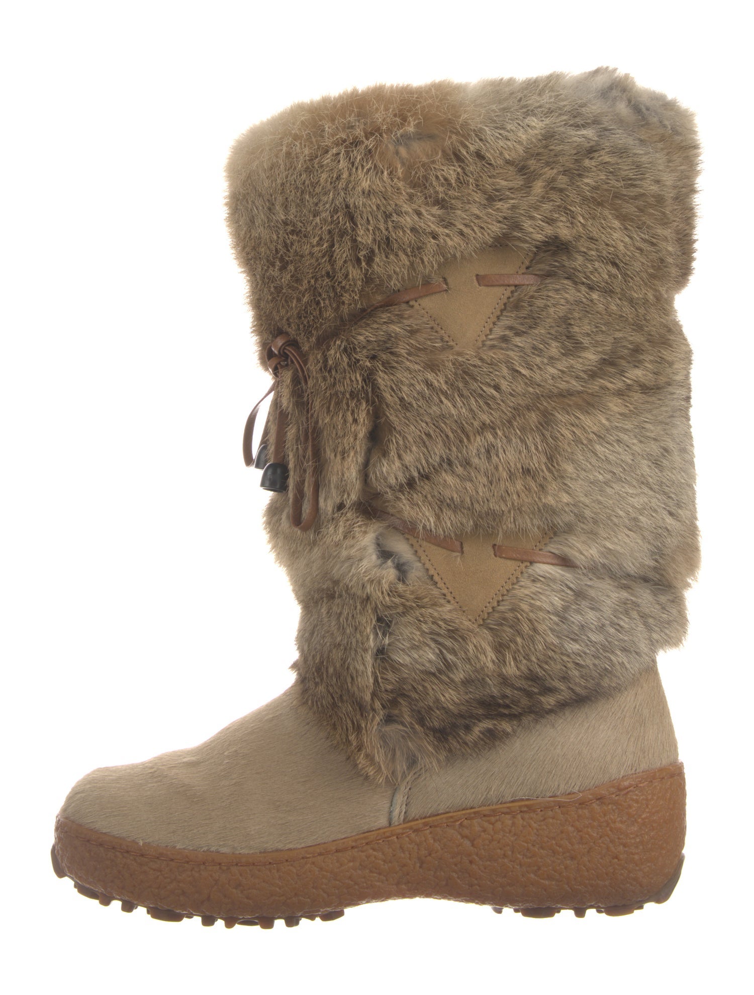 Oscar Sport Fur Lace-Up Boots