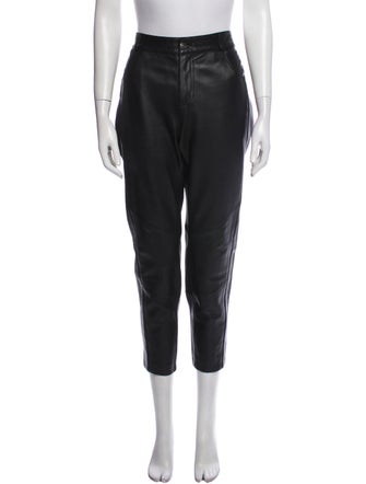 Bod & Christensen Leather Straight Leg Pants