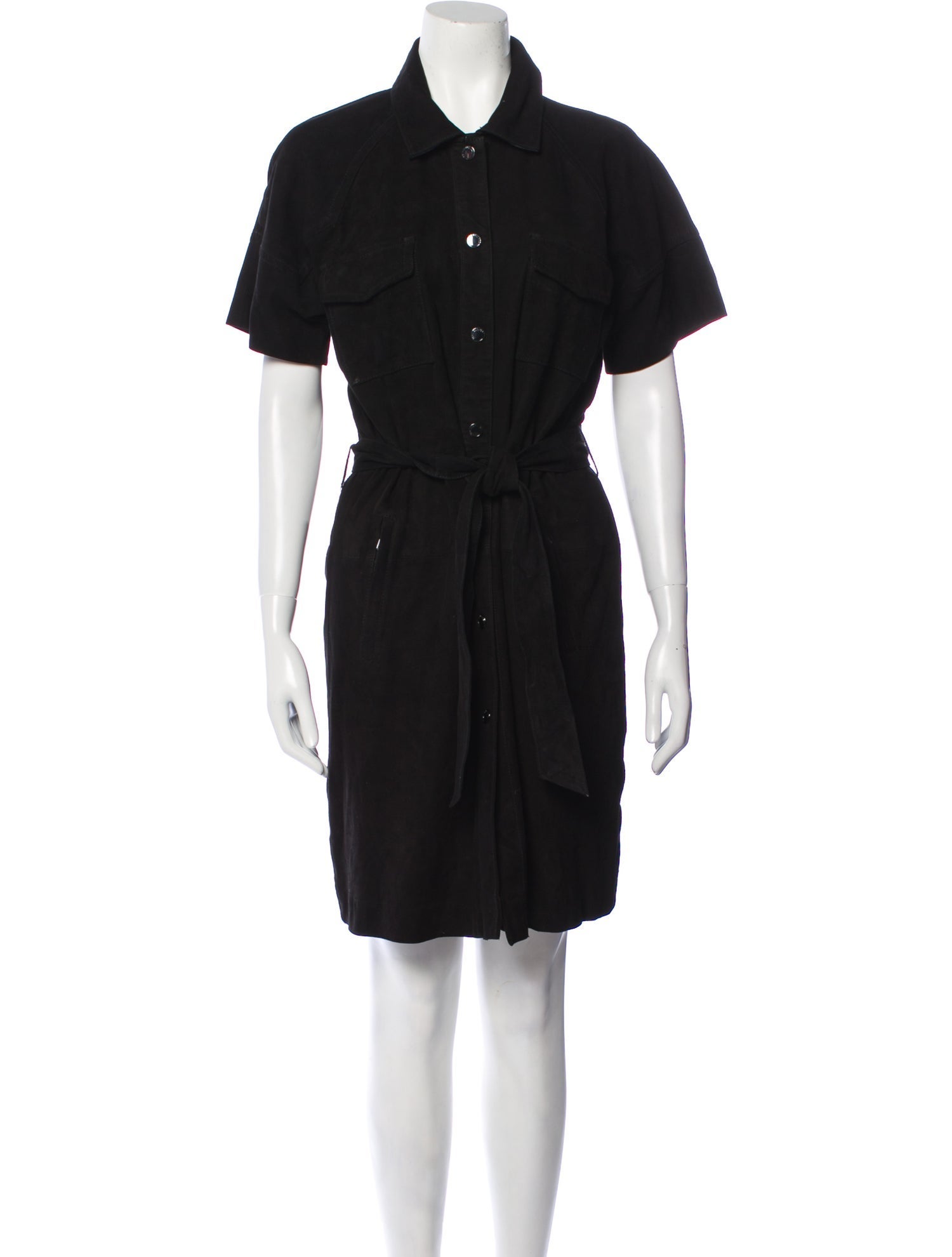 Bod & Christensen Leather Knee-Length Dress