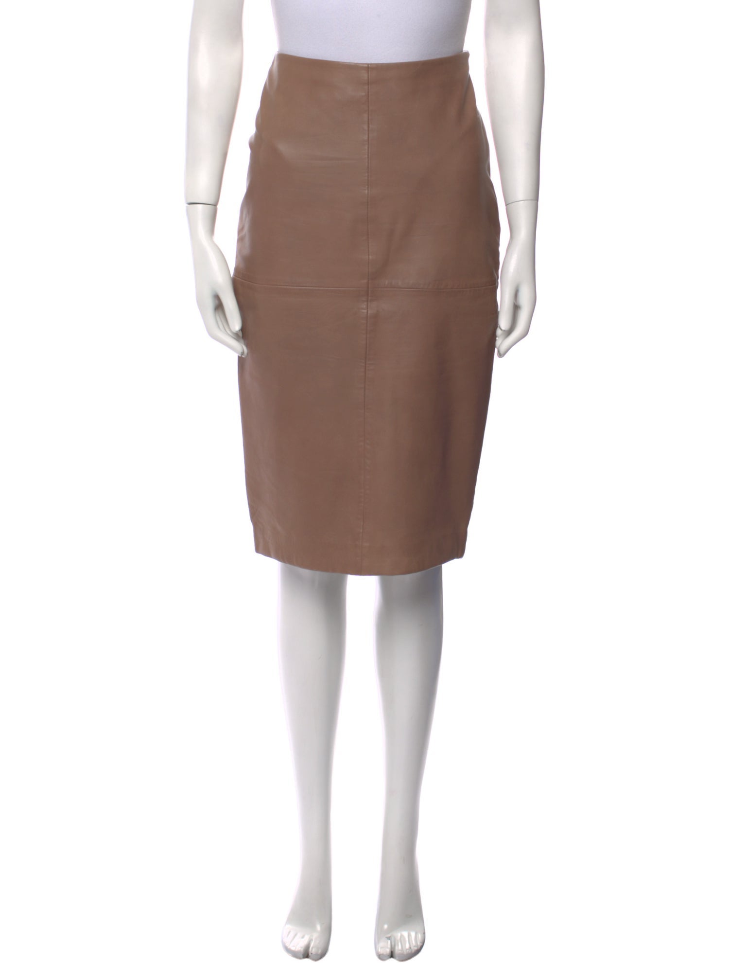 Bod & Christensen Leather Knee-Length Skirt