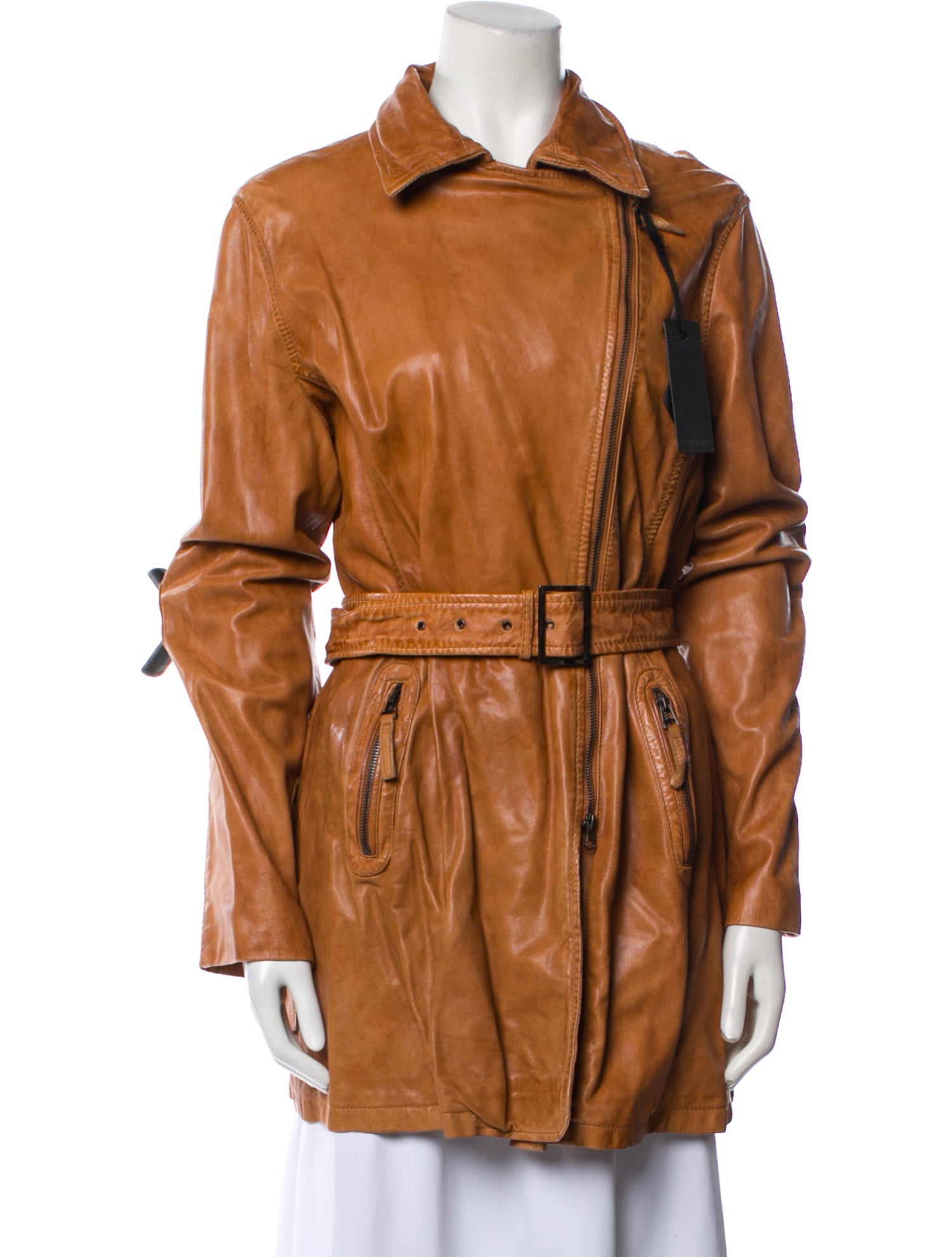 Bod & Christensen Leather Trench Coat