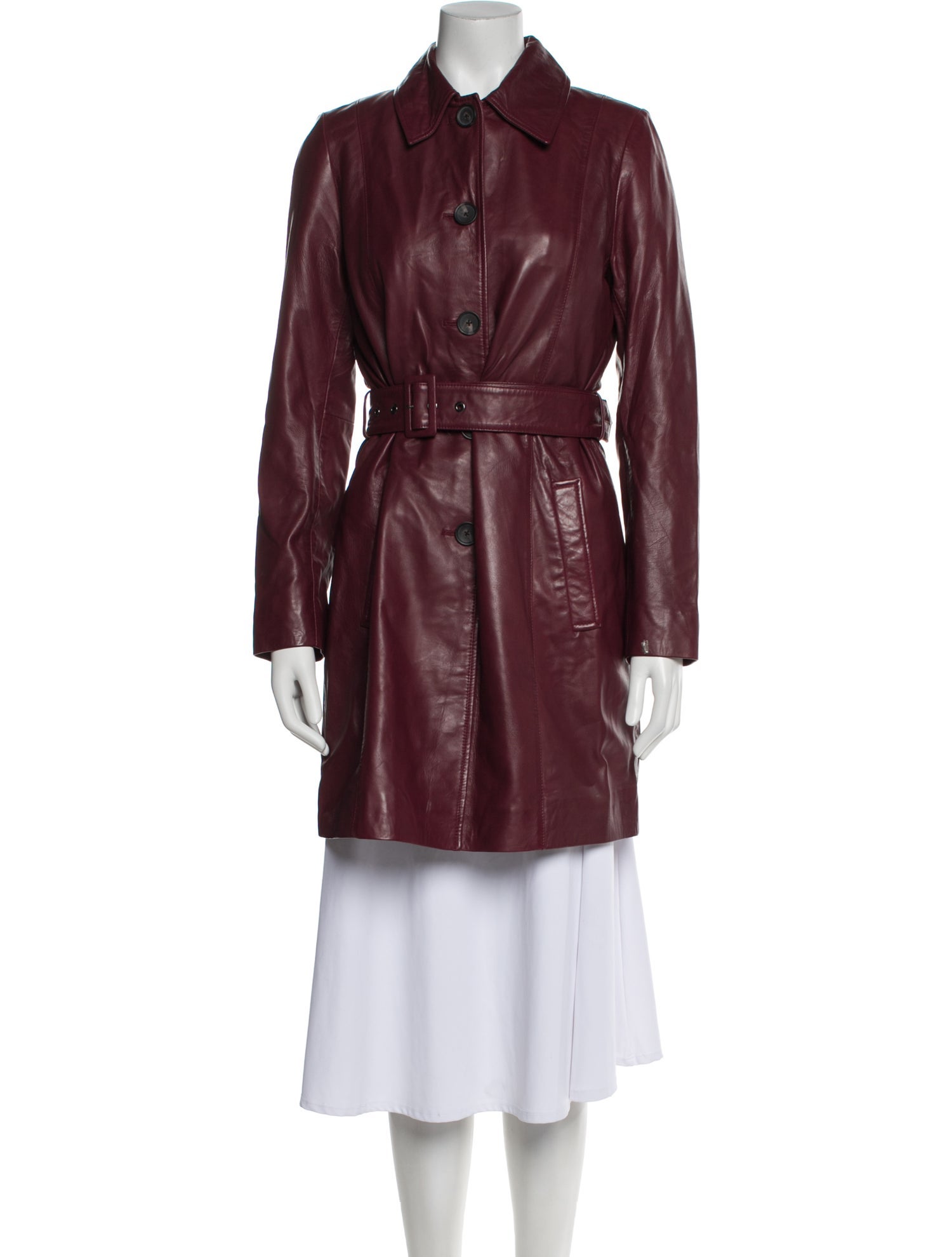 Bod & Christensen Leather Trench Coat