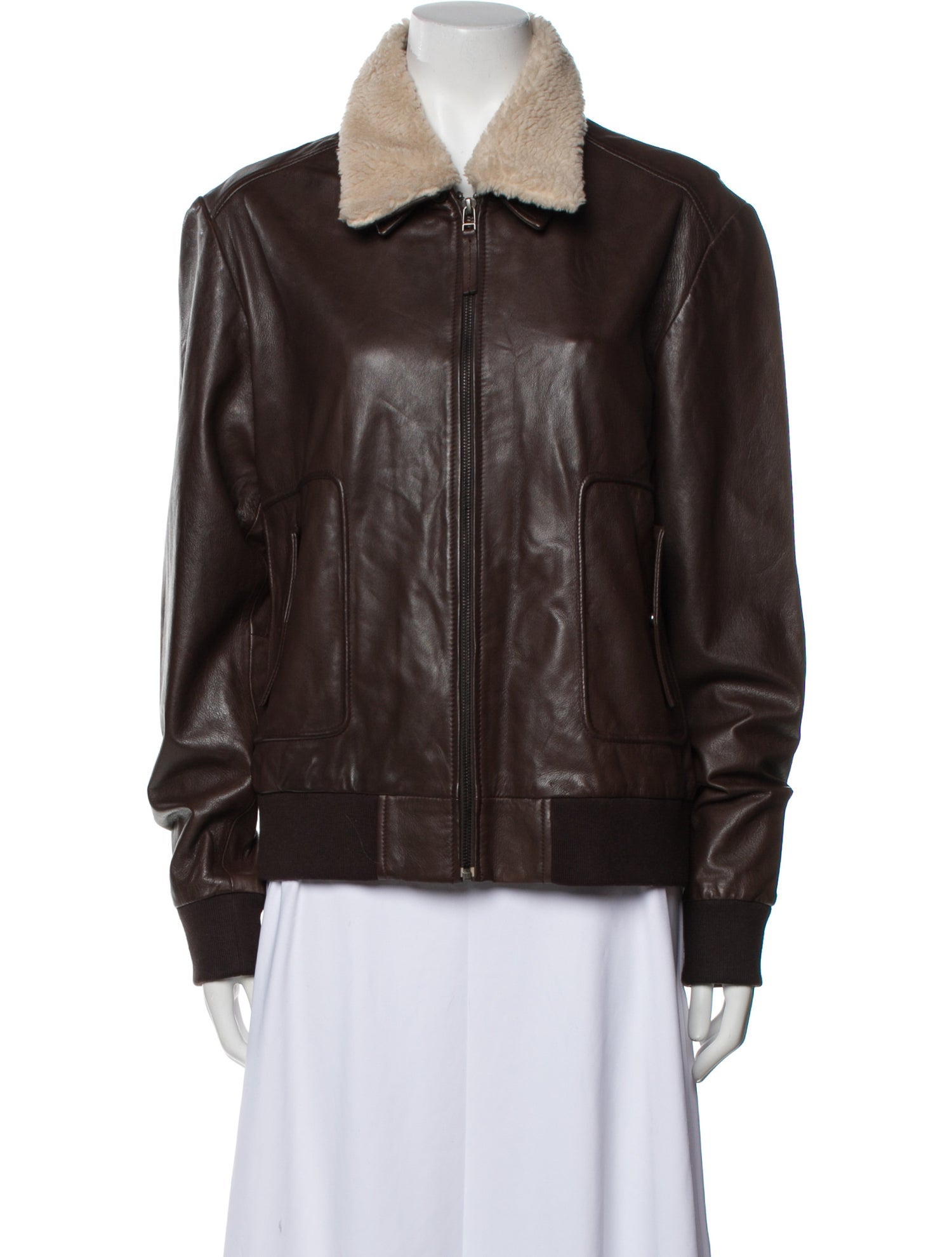 Bod & Christensen Leather Bomber Jacket