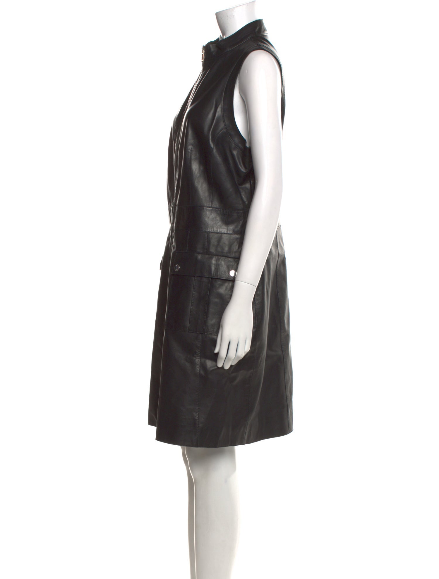 Bod & Christensen Leather Knee-Length Dress
