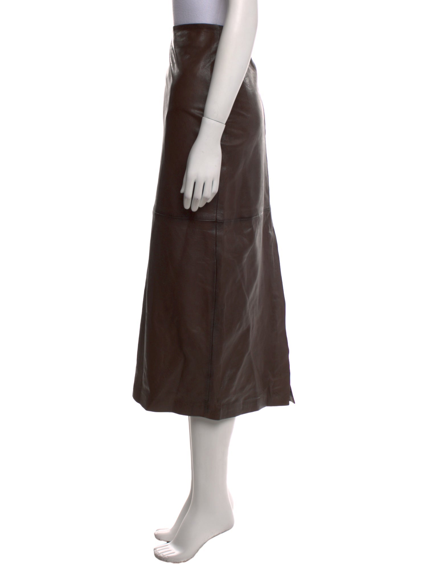 Bod & Christensen Dana Leather Skirt Midi Length Skirt