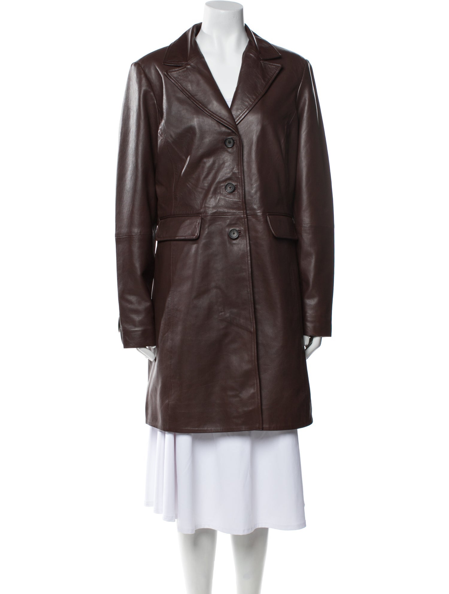 Bod & Christensen Leather Trench Coat w/ Tags