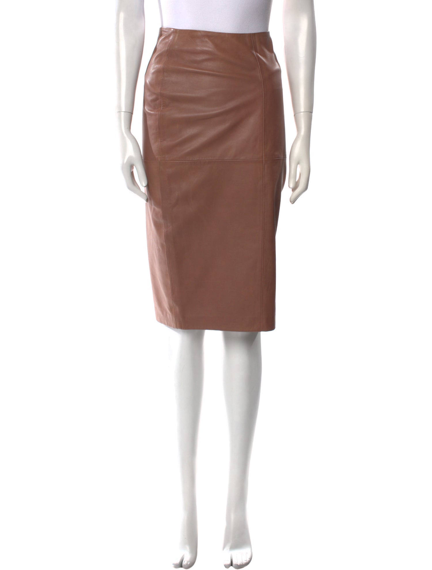 Bod & Christensen Leather Knee-Length Skirt