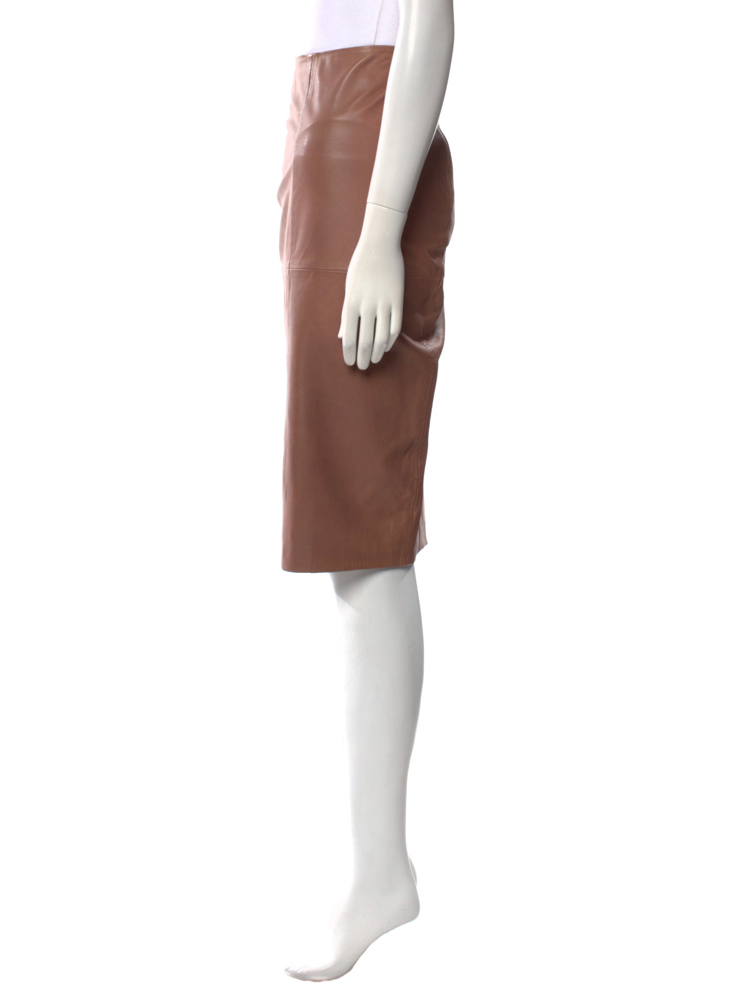 Bod & Christensen Leather Knee-Length Skirt