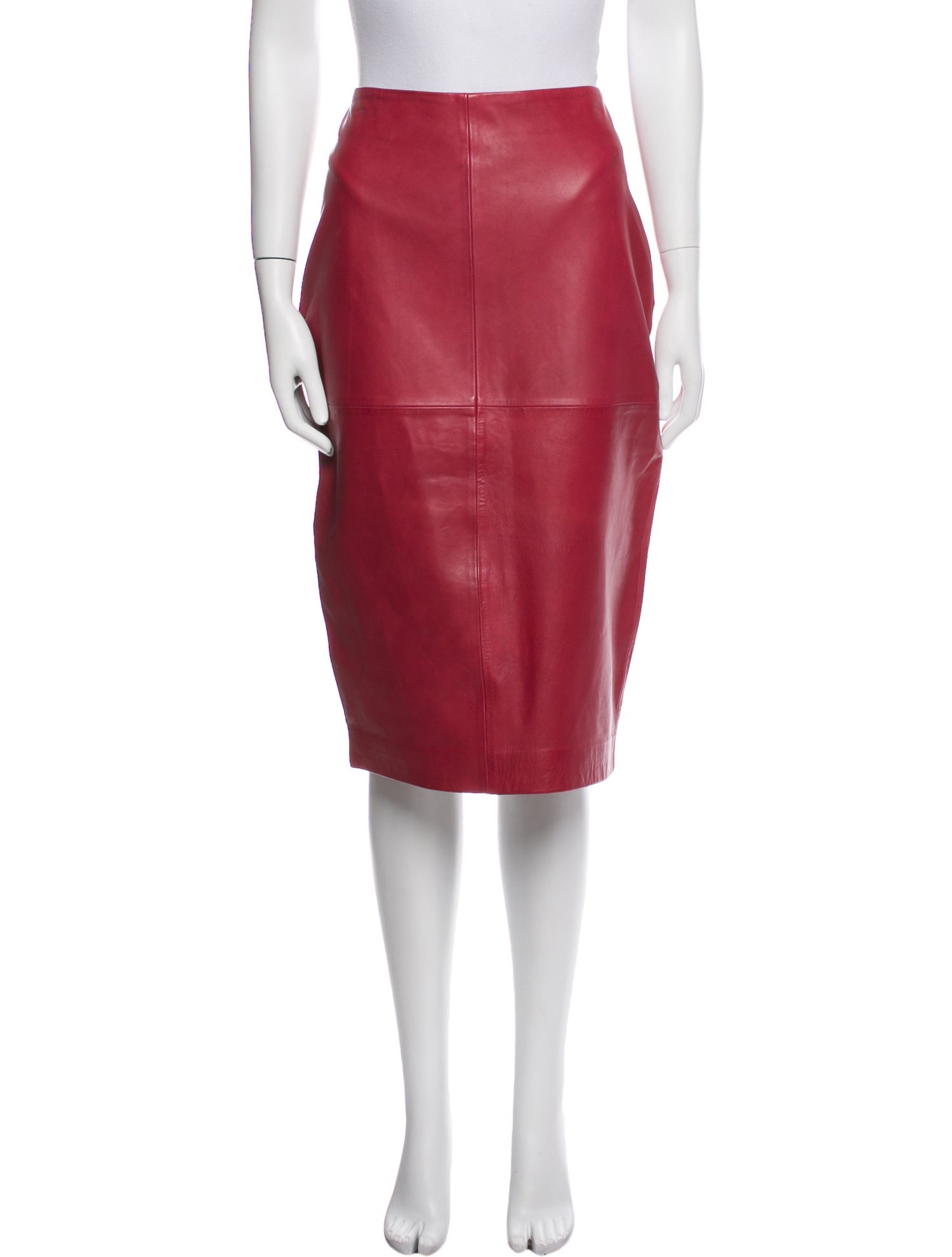 Bod & Christensen Leather Knee-Length Skirt