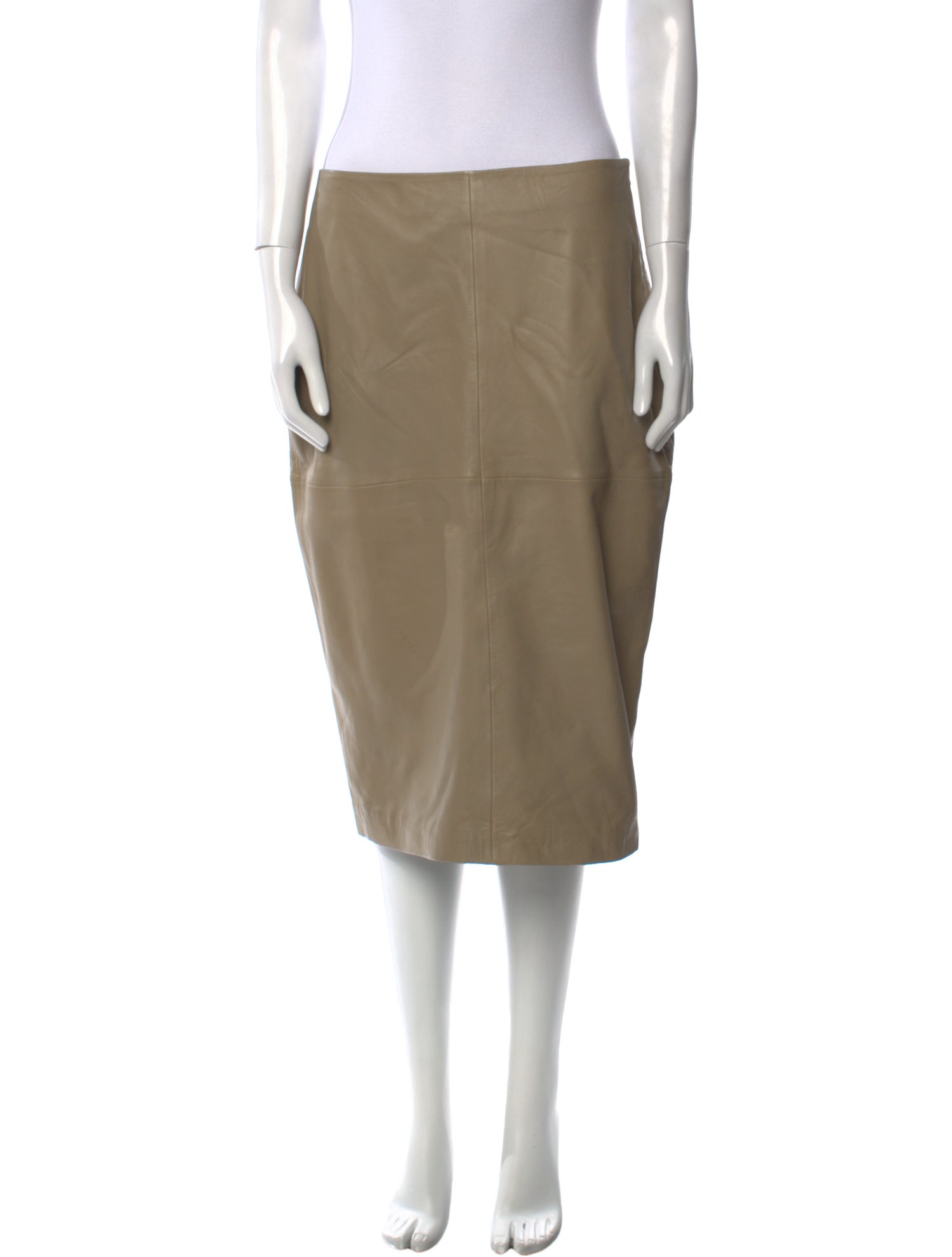 Bod & Christensen Leather Knee-Length Skirt w/ Tags
