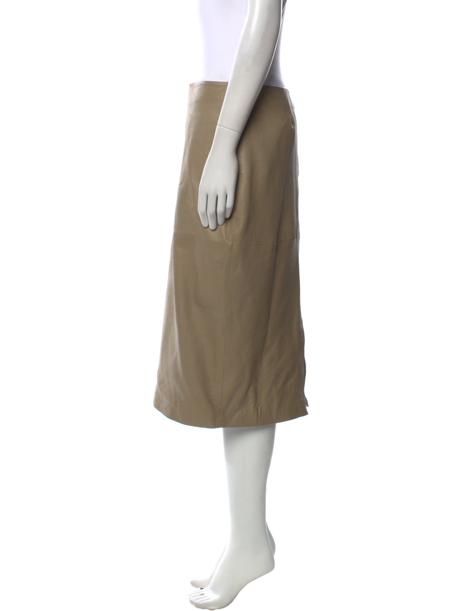 Bod & Christensen Leather Knee-Length Skirt w/ Tags