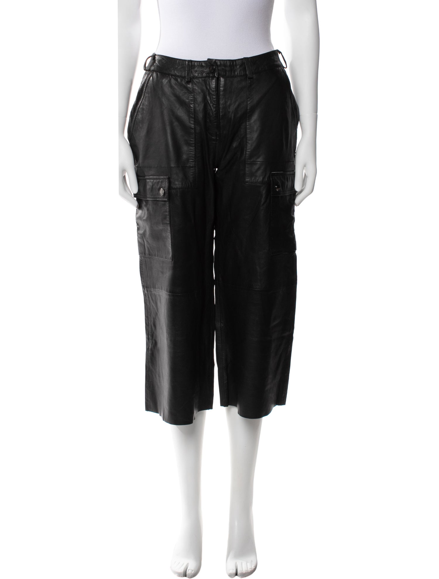 Bod & Christensen Leather Wide Leg Pants
