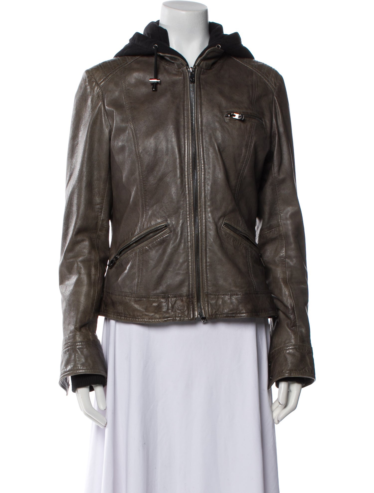 Bod & Christensen Leather Biker Jacket